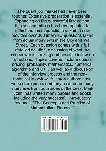 Quant Job Interview Questions and Answers (Second Edition)