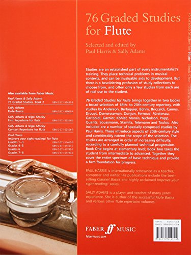 76 Graded Studies for Flute, Bk 1 (Faber Edition, Bk 1) — back cover