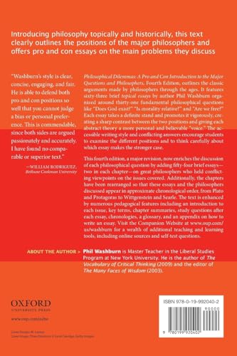 Philosophical Dilemmas: A Pro and Con Introduction to the Major Questions and Philosophers