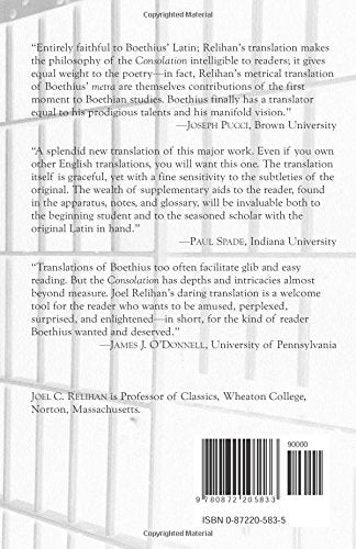 Consolation of Philosophy — back cover
