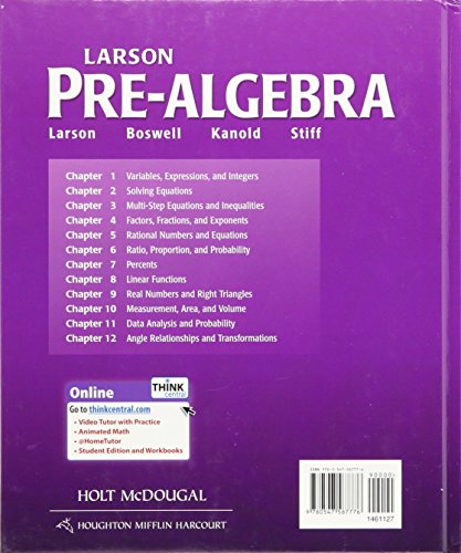 Holt McDougal Larson Pre-Algebra: Student Edition 2012