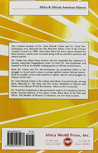 New Dimensions in African History: The London Lectures of Dr. Yosef Ben-Jochannan and Dr. John Henrik Clarke