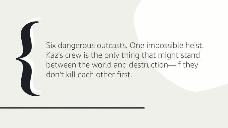 Six of Crows (Six of Crows, 1) — back cover