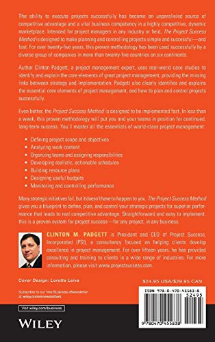 The Project Success Method — back cover