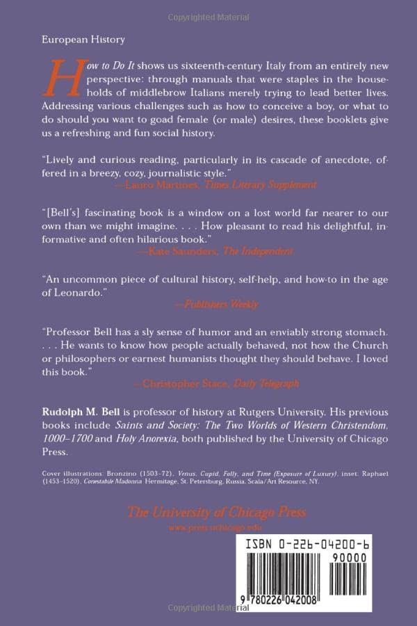 How to Do It: Guides to Good Living for Renaissance Italians