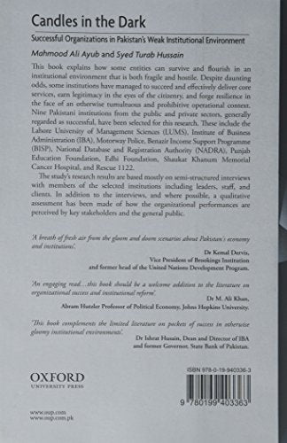 Candles in the Dark: Successful Organizations in Pakistan's Weak Constitutional Environment