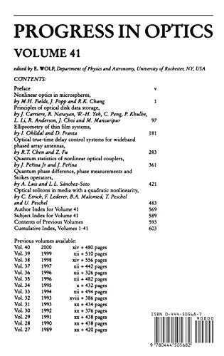 Progress in Optics (Volume 41)