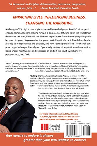 Getting Undressed: From Paralysis to Purpose — back cover