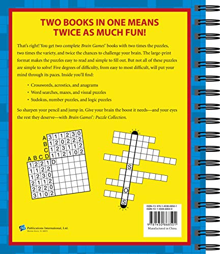 Brain Games - 2 Books in 1 - Puzzle Collection (Large Print)