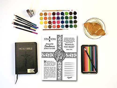 The Stations of the Cross: Catholic Coloring Book Devotional