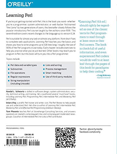 Learning Perl: Making Easy Things Easy and Hard Things Possible