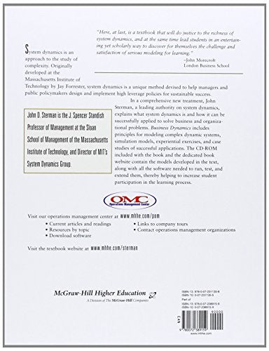 Business Dynamics: Systems Thinking and Modeling for a Complex World with CD-ROM