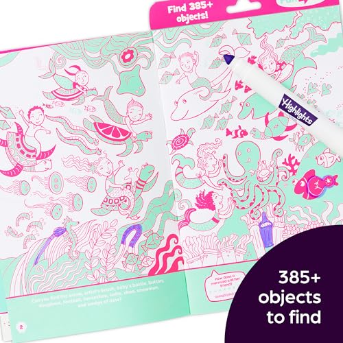 Mermaid Neon Hidden Pictures Puzzles (Highlights Fun to Go)