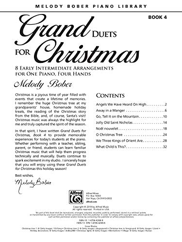 Grand Duets for Christmas, Bk 4: 8 Early Intermediate Arrangements for One Piano, Four Hands (Grand Duets for Piano, Bk 4)