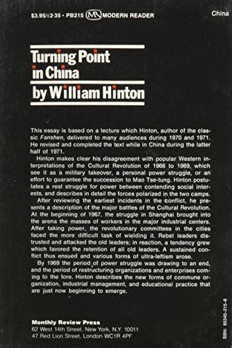 Turning Point in China by Hinton, William