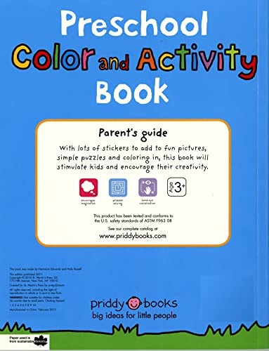 Preschool Color & Activity Book: With Pictures to Color, Puzzle Fun, and More!