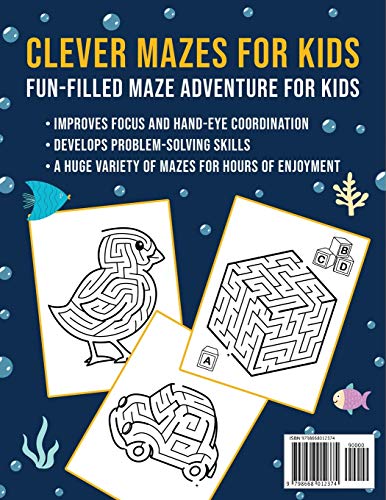 Mazes for Kids: Maze Activity Book for Ages 4 - 8