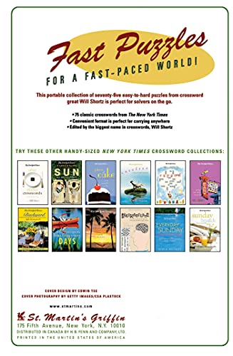 The New York Times Will Shortz Presents Crosswords to Go: Fun, Portable Puzzles