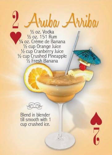Tropical Cocktail Drink Recipes Playing Cards 54 Cards