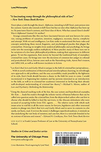 Bad Acts and Guilty Minds: Conundrums of the Criminal Law (Studies in Crime and Justice)