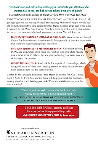 Get-It-Done Guy's 9 Steps to Work Less and Do More: Transform Yourself from Overwhelmed to Overachiever (Quick & Dirty Tips)