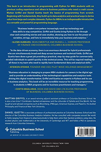 Python for MBAs — back cover