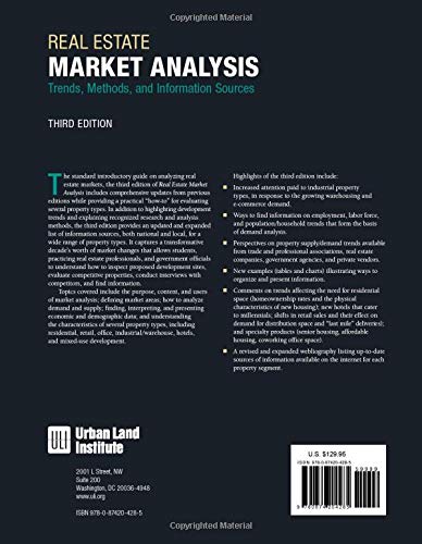Real Estate Market Analysis: Trends, Methods, and Information Sources, Third Edition