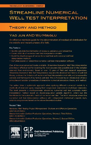 Streamline Numerical Well Test Interpretation: Theory and Method — back cover