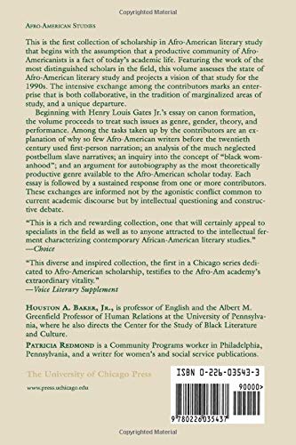 Afro-American Literary Study in the 1990s (Black Literature and Culture)