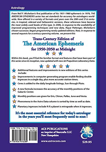 The American Ephemeris 1950-2050 at Midnight