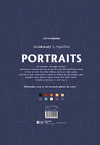 Coloriages mystres Disney - Portraits (trompe l'oeil)