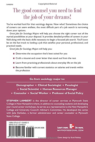 Great Jobs for Sociology Majors (Great Jobs Series)