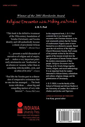 Religious Encounter and the Making of the Yoruba (African Systems of Thought)