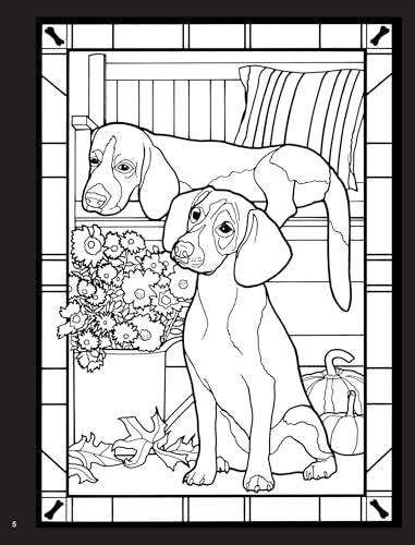 Dogs Stained Glass Coloring Book (Dover Animal Coloring Books)