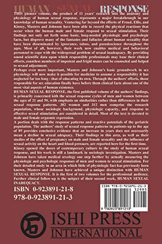 Human Sexual Response — back cover
