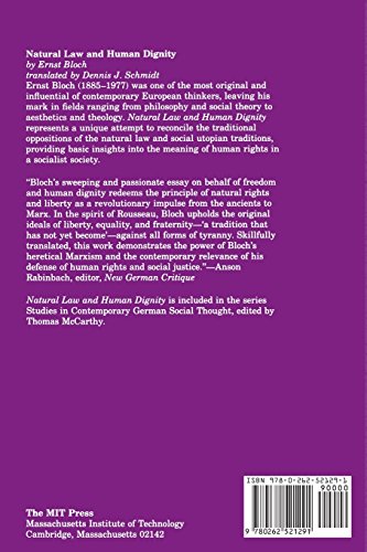 Natural Law and Human Dignity (Studies in Contemporary German Social Thought) (Studies in Contemporary German Social Thought Series)