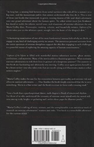 Explorers of the Infinite: The Secret Spiritual Lives of Extreme Athletes-and What They Reveal About Near-D eath Experiences, Psychic Communication, and Touching the Beyond — back cover