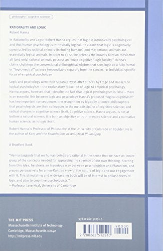Rationality and Logic (Bradford Books) — back cover