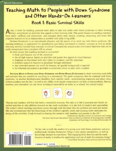Teaching Math to People With Down Syndrome and Other Hands-On Learners: Basic Survival Skills (Topics in Down Syndrome) Book 1