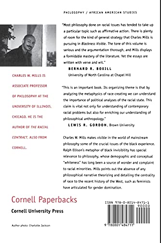 Blackness Visible: Essays on Philosophy and Race (Cornell Paperbacks)