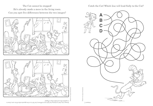Dr. Seuss: The Cat in the Hat Coloring & Activity Book: Coloring and Activity Book with Rainbow Pencil