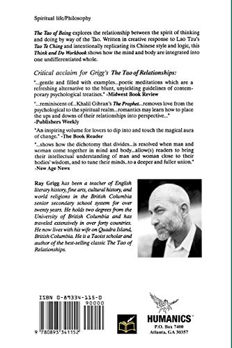 The Tao of Being: A Think and Do Workbook — back cover