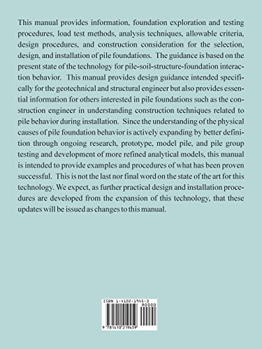 Design of Pile Foundations — back cover
