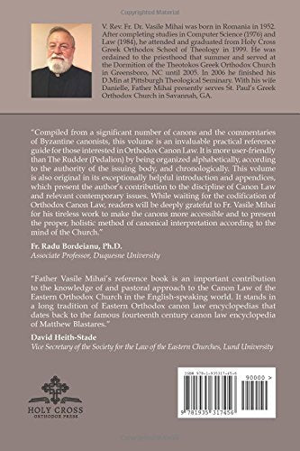 Orthodox Canon Law Reference Book