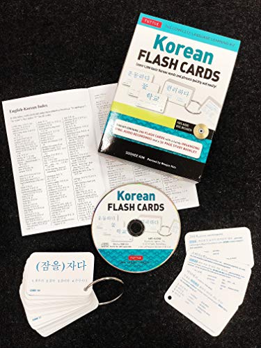 Korean Flash Cards Kit: Learn 1,000 Basic Korean Words and Phrases Quickly and Easily! (Hangul & Romanized Forms) Downloadable Audio Included