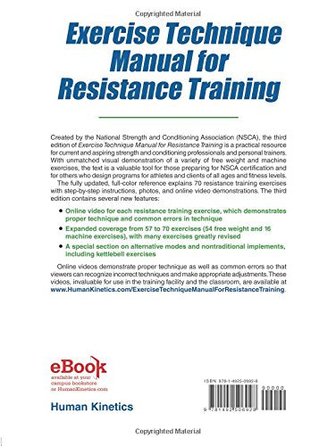 Exercise Technique Manual for Resistance Training