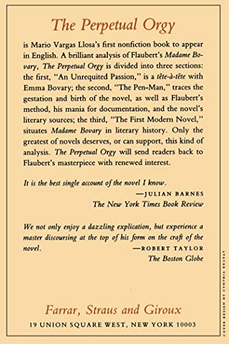 The Perpetual Orgy: Flaubert and Madame Bovary