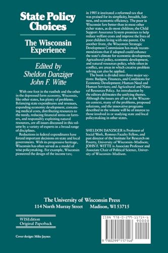 State Policy Choices (La Follette Public Policy Series)