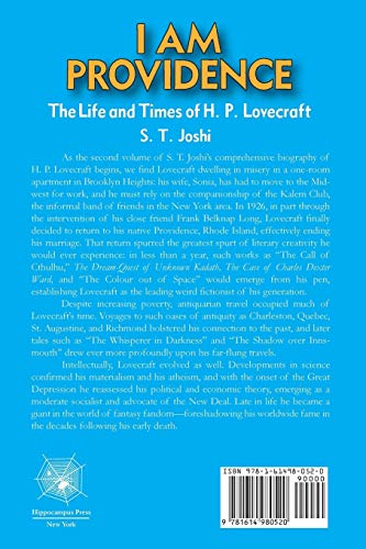 I Am Providence: The Life and Times of H. P. Lovecraft, Volume 2