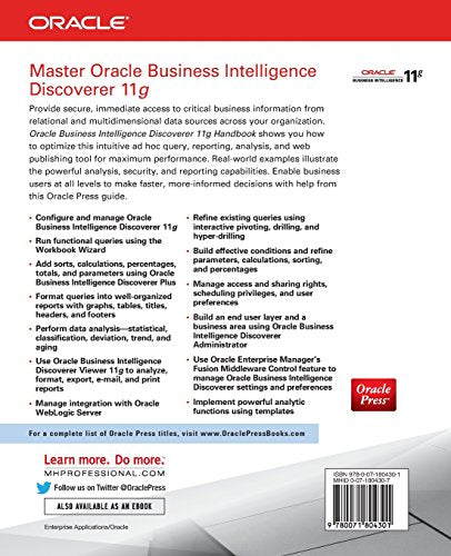 Oracle Business Intelligence Discoverer 11g Handbook